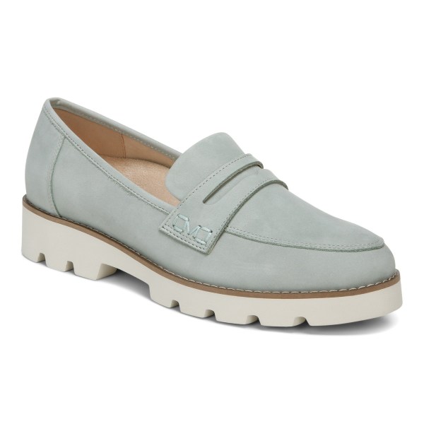 Vionic Loafers Ireland - Cheryl Loafer Green - Womens Shoes For Sale | HOFMI-2139